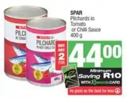 SuperSpar SPAR Pilchards in Tomato or Chilli Sauce offer