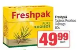 SuperSpar Freshpak Tagless Rooibos Teabags offer