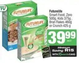 SuperSpar Futurelife Smart Food, Zero, Kids, Bran Flakes or Crunch offer