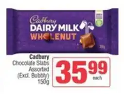 SuperSpar Cadbury Chocolate Slabs Assorted (Excl. Bubbly) offer