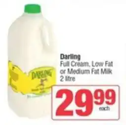 SuperSpar Darling Full Cream, Low Fat or Medium Fat Milk offer