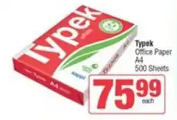 SuperSpar Typek Office Paper A4 500 Sheets offer