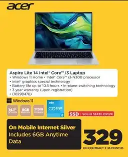 HiFi Corp Acer Aspire Lite 14 Intel Core i3 Laptop offer