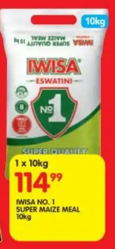 Shoprite Iwisa no. 1 super maize meal offer