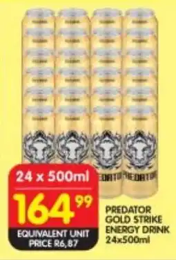 Shoprite Predator gold strike energy drink offer