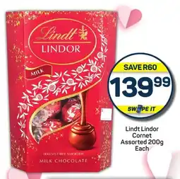 Pick n Pay Hypermarket Lindt Lindor Cornet Assorted offer