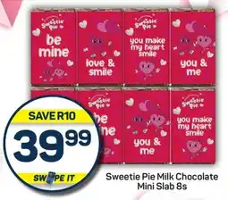 Pick n Pay Hypermarket Sweetie Pie Milk Chocolate Mini Slab offer