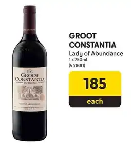 Makro’s liquor GROOT CONSTANTIA Lady of Abundance offer