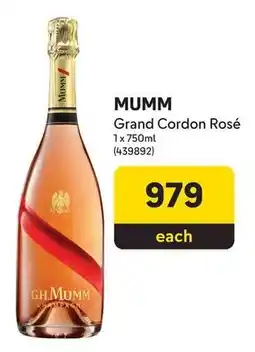 Makro’s liquor MUMM Grand Cordon Rosé offer