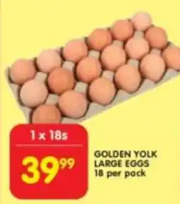 Shoprite Golden yolk large eggs offer