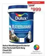 Leroy Merlin Dulux 20L Weatherguard Exterior Fine Textured Paint Berg Cloud 81435023 offer