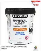 Leroy Merlin Luxens 20L Universal Acrylic Paint White 81490222 offer