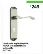 Leroy Merlin Fort Knox Door Handle On Plate Imperial With 2 Lock Set Satin Nickle 81477564 offer