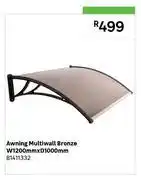 Leroy Merlin Awning Multiwall Bronze W1200mm x D1000mm 81411332 offer