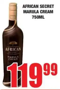 Boxer Liquors African secret marula cream offer