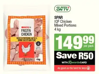 Spar SPAR IQF Chicken Mixed Portions offer