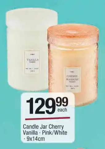 Checkers Candle Jar Cherry Vanilla offer