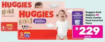 Game Huggies Gold Nappies OR Pants Jumbo Pack Assorted Sizes offer