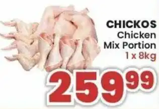 Jumbo Chickos Chicken Mix Portion 8kg offer
