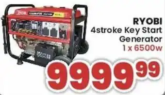 Jumbo Ryobi 4 Stroke Key Start Generator 6500w offer