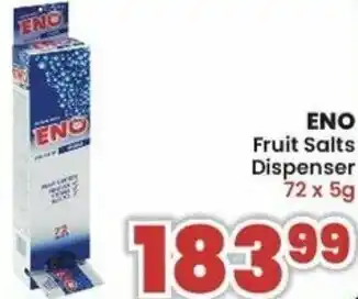 Jumbo Eno Fruit Salts Dispenser 72x5g offer