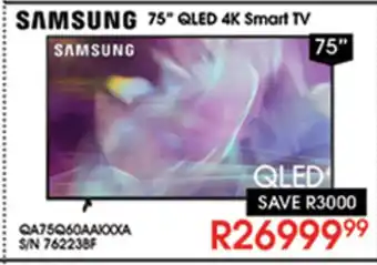 Hirsch's Samsung - 75" QLED 4K Smart Tv offer