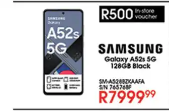 Hirsch's Samsung - Galaxy A52s 5G 128GB Black offer