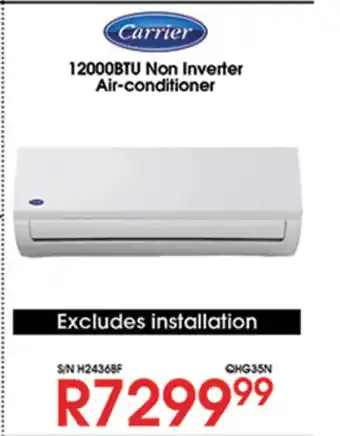 Carrier - 12000BTU Non Inverter Air-Conditioner