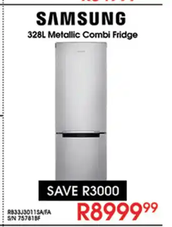 Hirsch's Samsung - 328L Metallic Combi Fridge offer