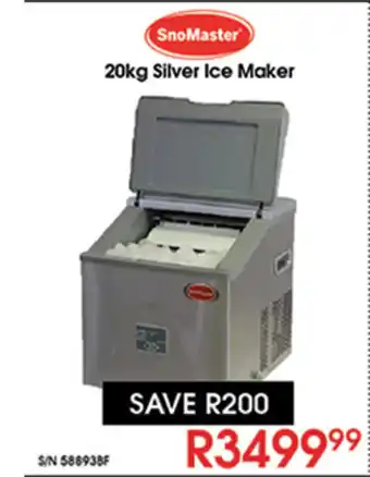 Hirsch's SnoMaster 20kg Silver Ice Maker offer