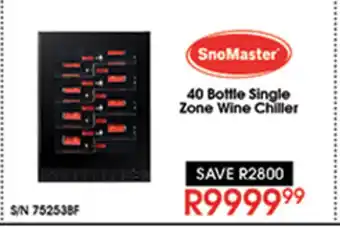 Hirsch's SnoMaster 40 Bottle Single Zone Wine Chiller offer