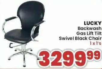 Lucky GAs Lift Tilt Swivel Black Chair