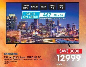 Makro Samsung 55" Smart QLED 4K TV offer