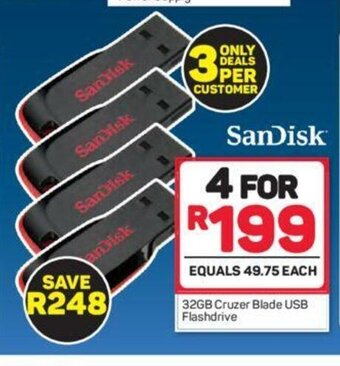 Pick n Pay SanDisk 32GB Cruzer Blade USB FlashDrive offer