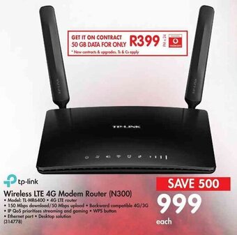 Makro TP-Link Wireless LTE 4G Modem Router offer