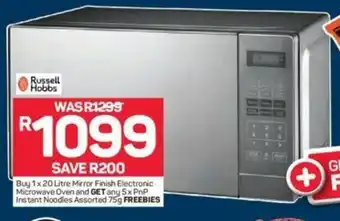 Pick n Pay Buy 1 x 20 Litre Mirror Finish Electronic Microwave Oven offer