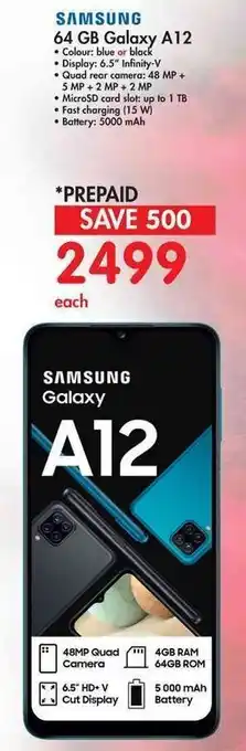 Makro Samsung Galaxy A12 64GB offer