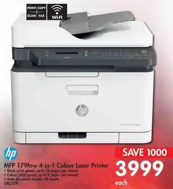 Makro HP MFP 179fnw 4-in-1 Colour Laser Printer offer