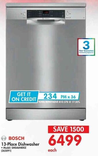 Makro Bosch 13-Place Dishwasher offer