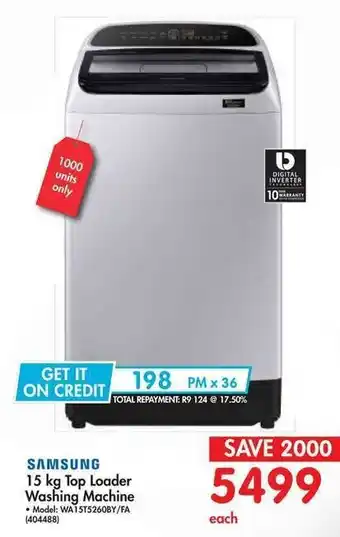 Makro Samsung Top Loader Washing Machine 15kg offer