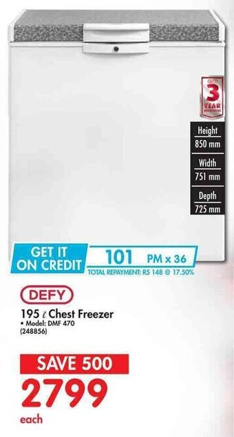 Makro Defy Chest Freezer 195L offer