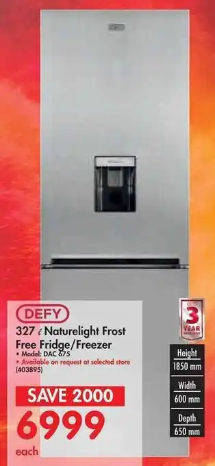 Makro Defy Naturelight Frost Free Fridge/Freezer 327L offer