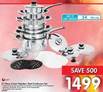 Makro Issollli 21-Piece Crown Stainless Steel Cockware Set offer