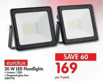 Makro Eurolux Floodlights LED 20W offer