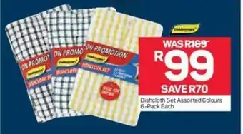 Pick n Pay Dishcloth Set Assorted Colours 6-Pack each offer