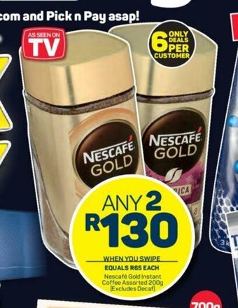 Pick n Pay Nescafe Gold Instant Coffee Assorted 200g offer