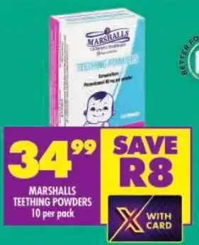 Shoprite Marshalls teething powders offer