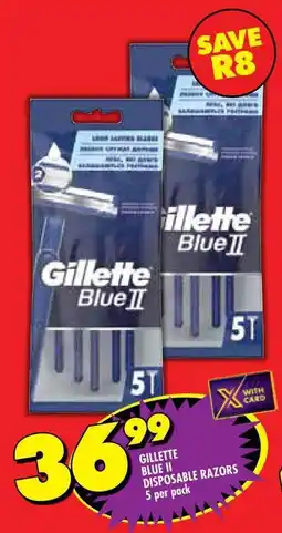 Shoprite Gillette blue II disposable razors offer