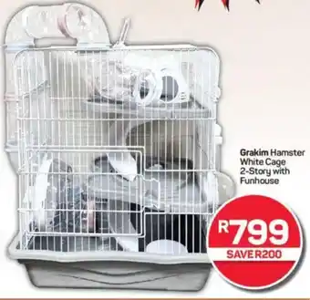 Pick n Pay Grakim Hamster White Cage 2-Story with Funhouse offer