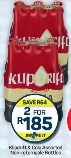Pick n Pay Hypermarket Klipdrift & Cola Assorted Non-returnable Bottles offer